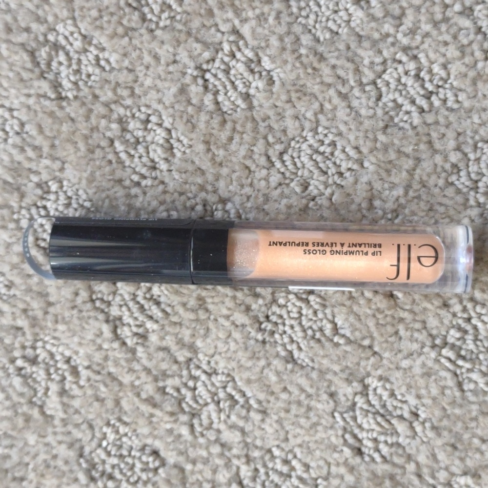 e.l.f. lip plumper gloss color champagne glam plumping makeup elf plump NEW